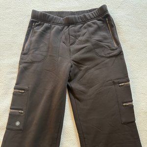 Vintage Athleta apres-ski fleece-lined stretchy pants with pockets, size medium